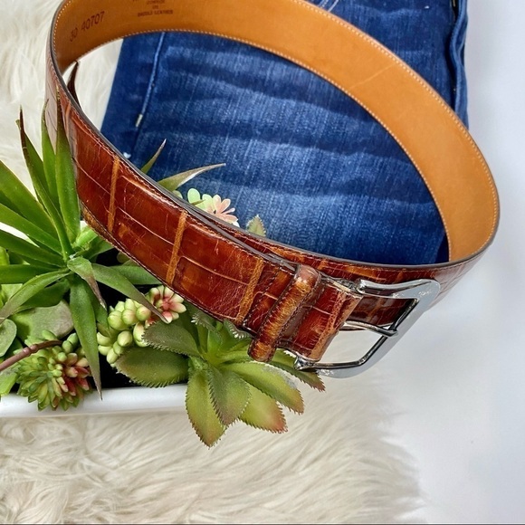 Brighton Brown Italian Saddle Leather Belt size 30 - Picture 5 of 7